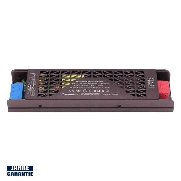 LED Strip Power Supply, 400W, 12V, 33.3A, Noiseless 1