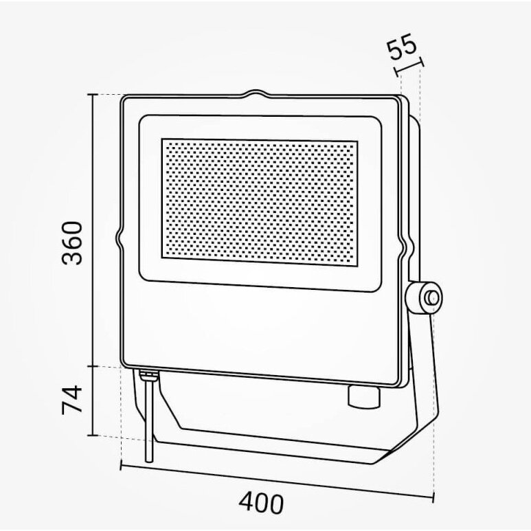 LED prožektorius, juodas, 200W, CCT 3000K-6000K 3