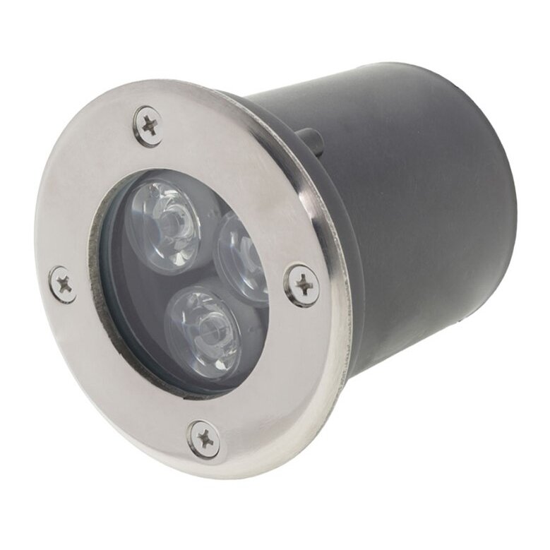 LED Outdoor Built-In Spotlight, 3W, Warm Light