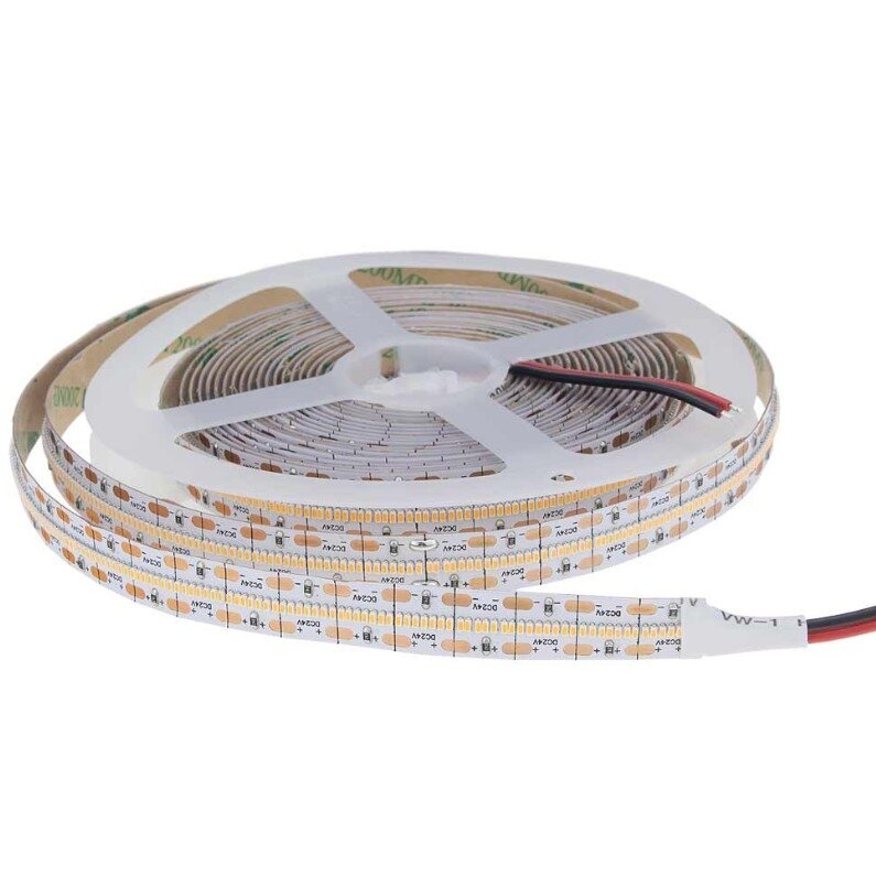 LED juosta, 38W/m, 3400Lm/m, 24V, šilta balta šviesa LED juosta, 38W/m, 3400Lm/m, 24V, šilta balta šviesa