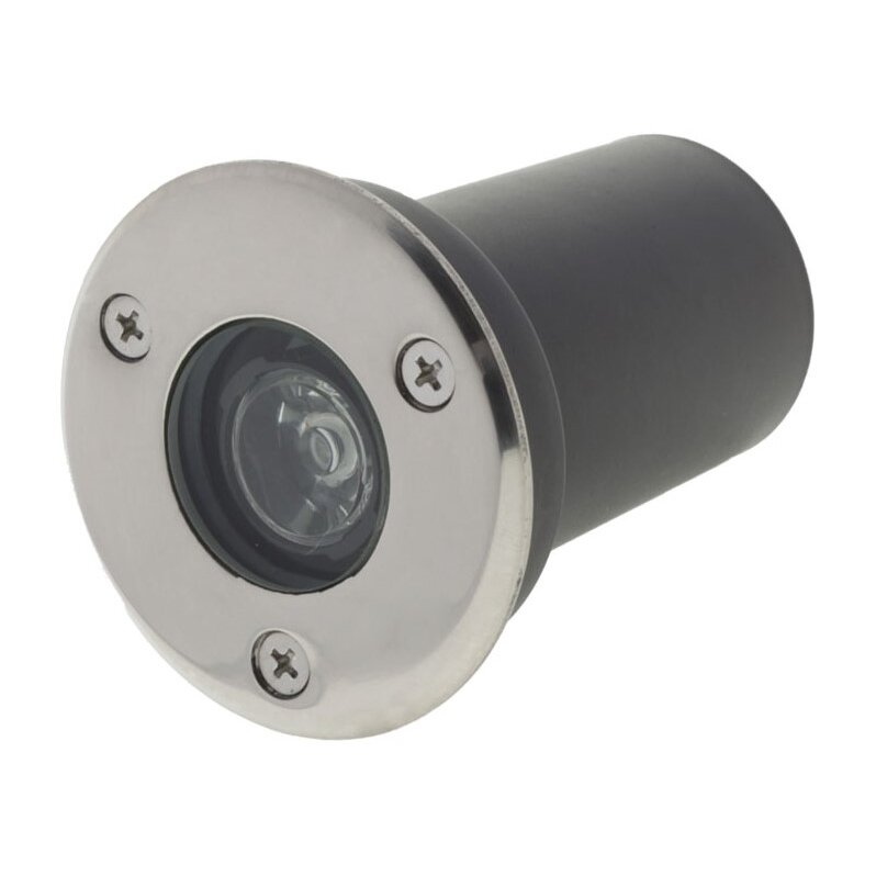 LED lauko taškinis šviestuvas, įmontuojamas, 1W, šalta balta šviesa