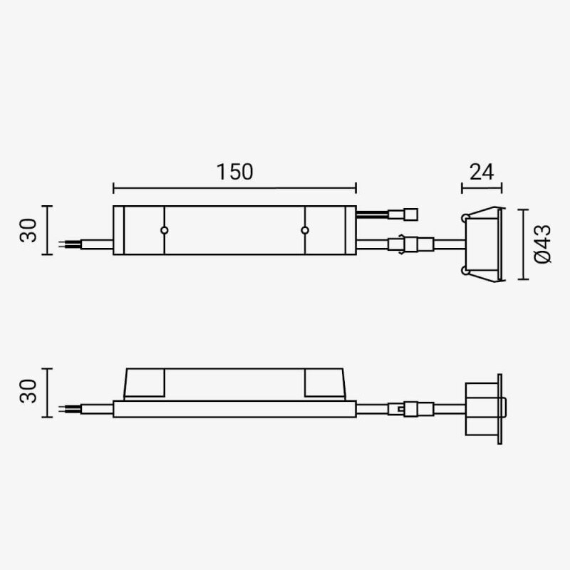 LED Emergency Light, 3W, 67Lm/W, 3 Hours, White Light 3