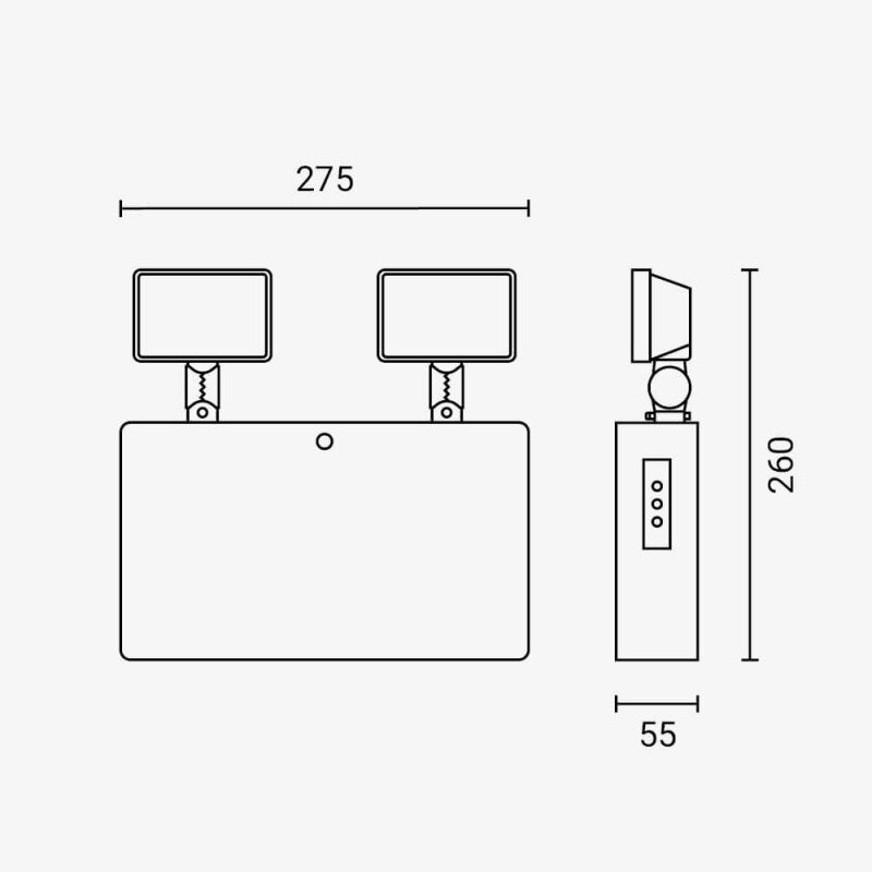 LED avarinis šviestuvas, 6W, 70Lm/W, 3 val. 4