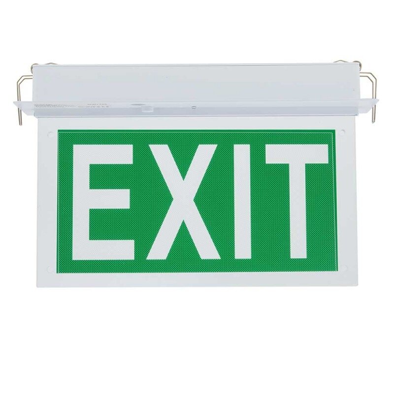 LED Recessed Fixed Emergency Exit Light, 2W, 3 Hours, with PVC Legend, White Light 3 LED Recessed Fixed Emergency Exit Light, 2W, 3 Hours, with PVC Legend, White Light 3