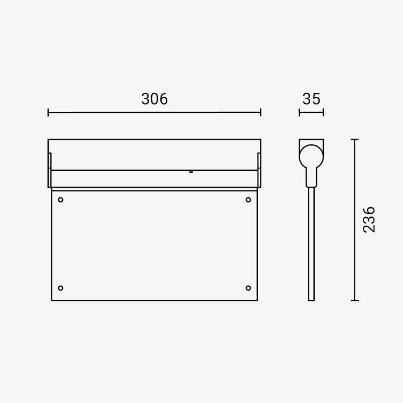 LED Wall Surface Emergency Exit Light, 2W, 3 Hours, with PVC Legend, White Light 5