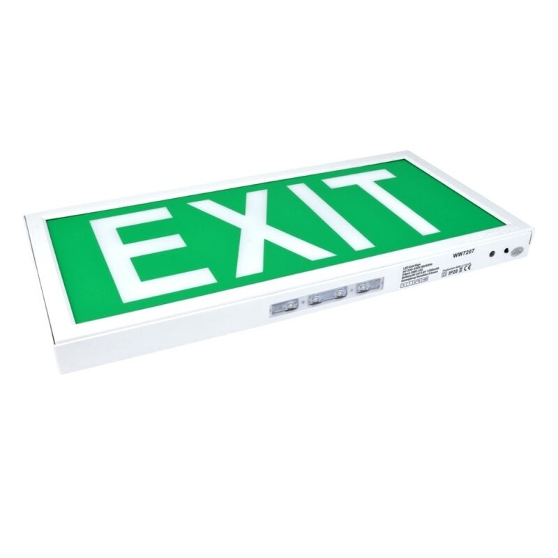 LED evakuacinis šviestuvas, 3W, 3 val., paviršinis, su rodykle 3 LED evakuacinis šviestuvas, 3W, 3 val., paviršinis, su rodykle 3