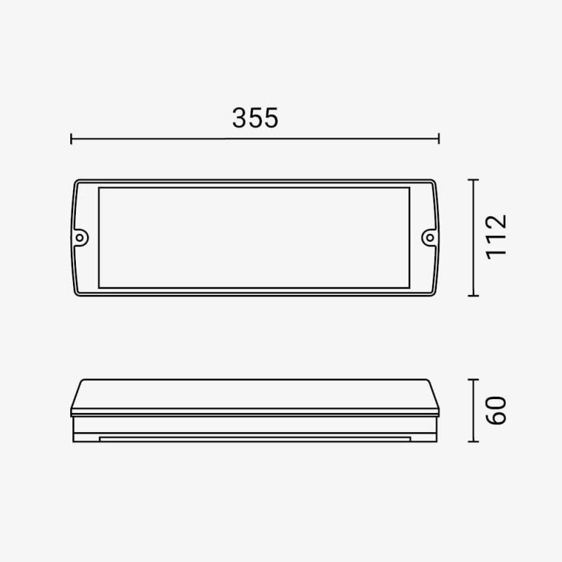 LED Bulk Head Emergency Exit Light, 4W, 3 Hours 6