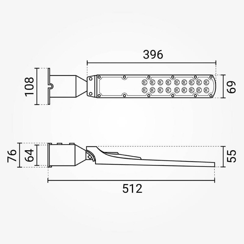 LED gatvės šviestuvas, reguliuojamas spindulys, 3 metai garantija, 100Lm/W, 50W, šalta balta šviesa 3
