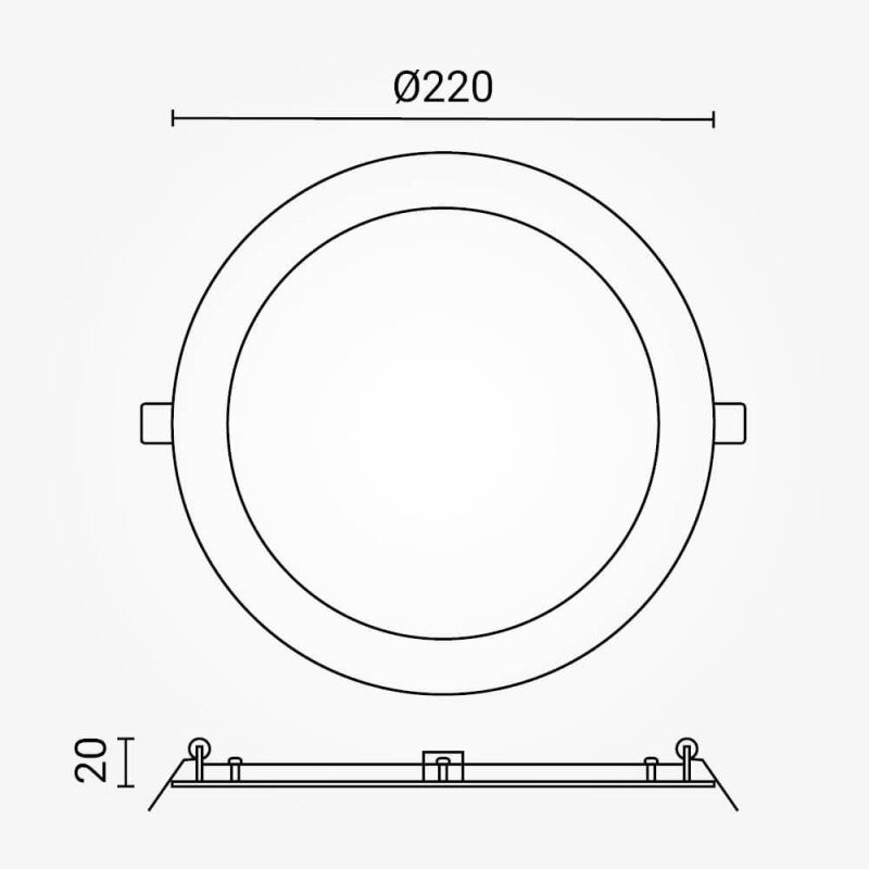 LED Built-In Module, Round, 18W, Warm Light 2