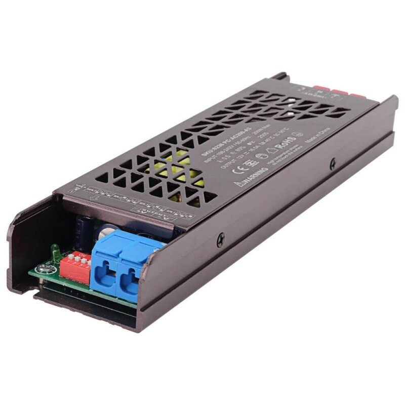 LED juostos maitinimo šaltinis, 200W, 12V, 16.5A, tylus 2