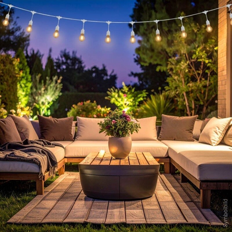 LED lauko girlianda, balta, 6m, 10 kabančių lizdų, be lempučių 5