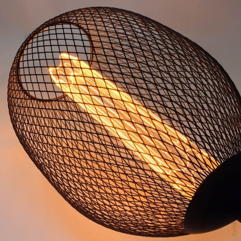 LED lemputė E27 2.5W, ažūrinis gaubtas, juodas, šilta balta šviesa 3