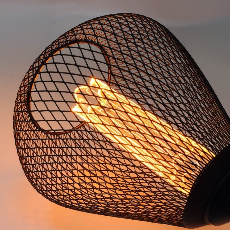LED lemputė E27 2.5W, ažūrinis gaubtas, juodas, šilta balta šviesa 3