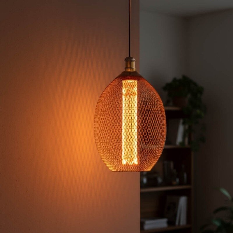 LED lemputė E27 2.5W, ažūrinis gaubtas, vario, šilta balta šviesa 2 LED lemputė E27 2.5W, ažūrinis gaubtas, vario, šilta balta šviesa 2
