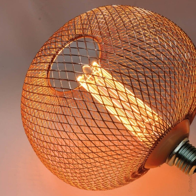 LED lemputė E27 2.5W, ažūrinis gaubtas, vario, šilta balta šviesa 3 LED lemputė E27 2.5W, ažūrinis gaubtas, vario, šilta balta šviesa 3