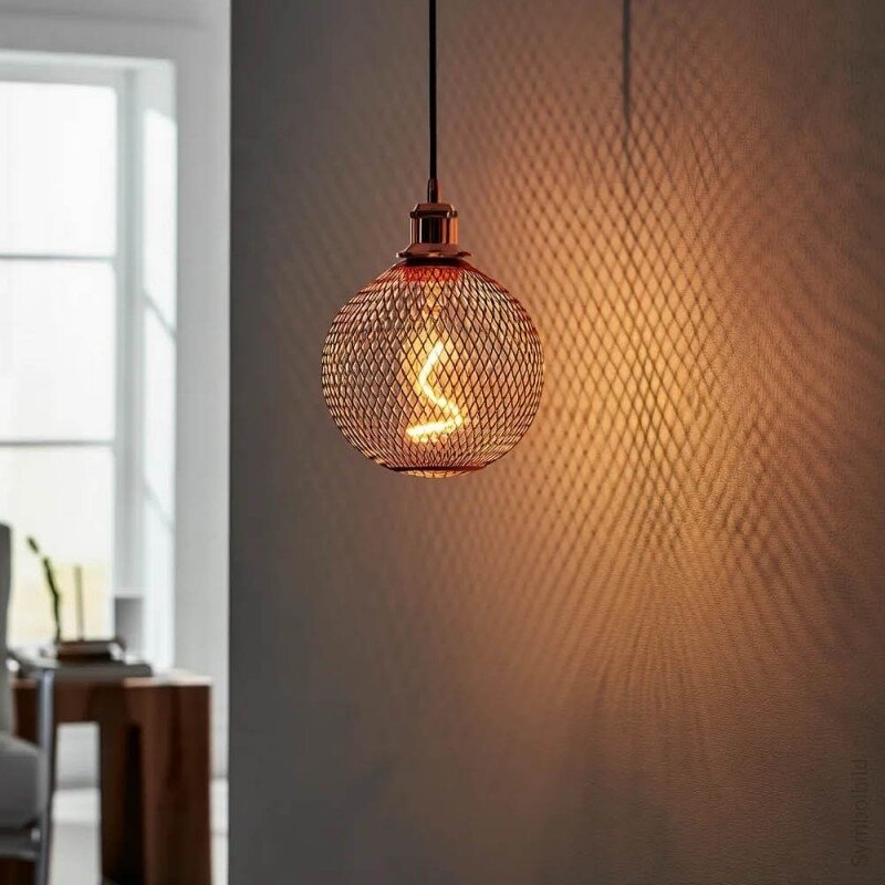LED lemputė E27 2.5W, ažūrinis gaubtas, vario, šilta balta šviesa 3 LED lemputė E27 2.5W, ažūrinis gaubtas, vario, šilta balta šviesa 3