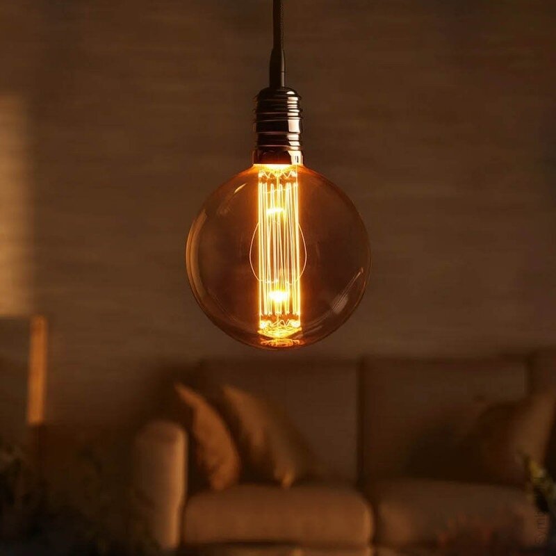 LED lemputė E27 3W, gintarinė, šilta balta šviesa 3 LED lemputė E27 3W, gintarinė, šilta balta šviesa 3