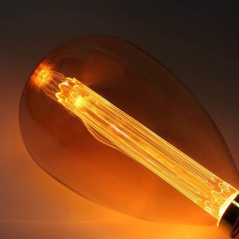 LED lemputė E27 3W, gintarinė, šilta balta šviesa 3 LED lemputė E27 3W, gintarinė, šilta balta šviesa 3