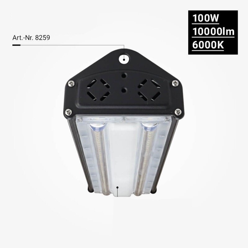 LED linijinis aukštuminis šviestuvas, 100W, neutrali balta šviesa, IP65, IK08 2