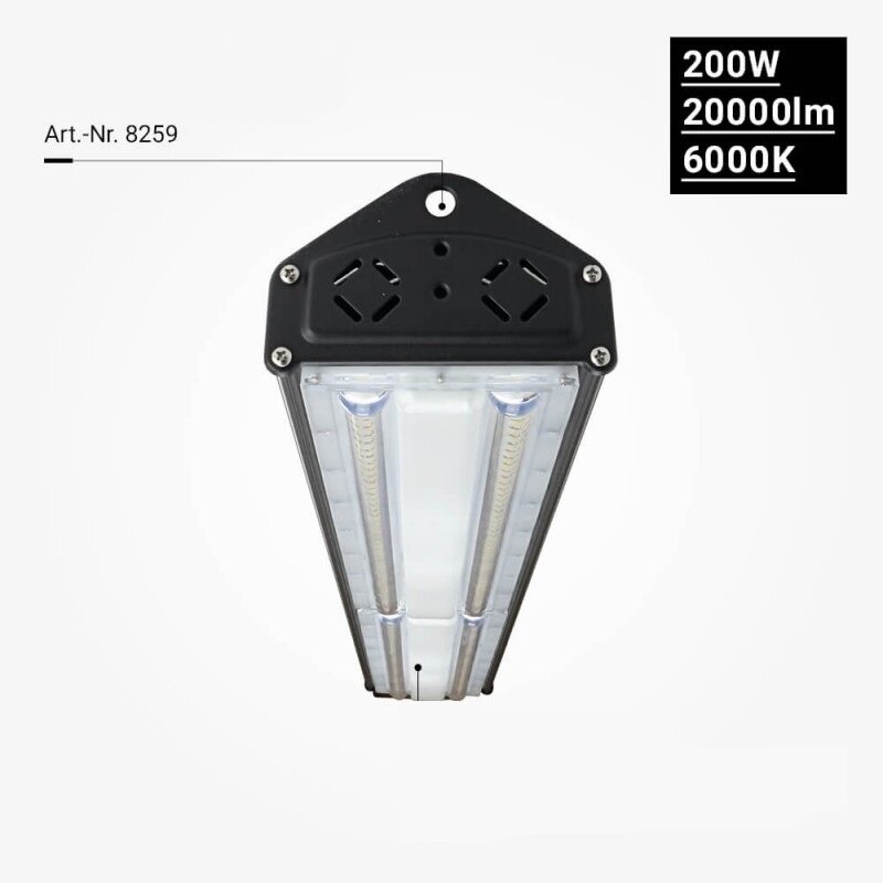 LED linijinis aukštuminis šviestuvas, 200W, neutrali balta šviesa, IP65, IK08 2