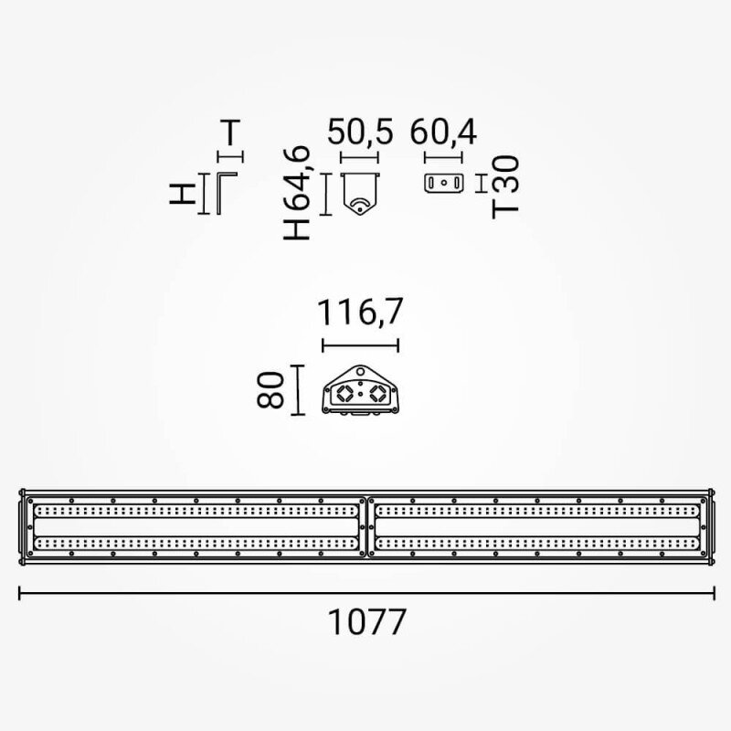 LED linijinis aukštuminis šviestuvas, 200W, neutrali balta šviesa, IP65, IK08 4