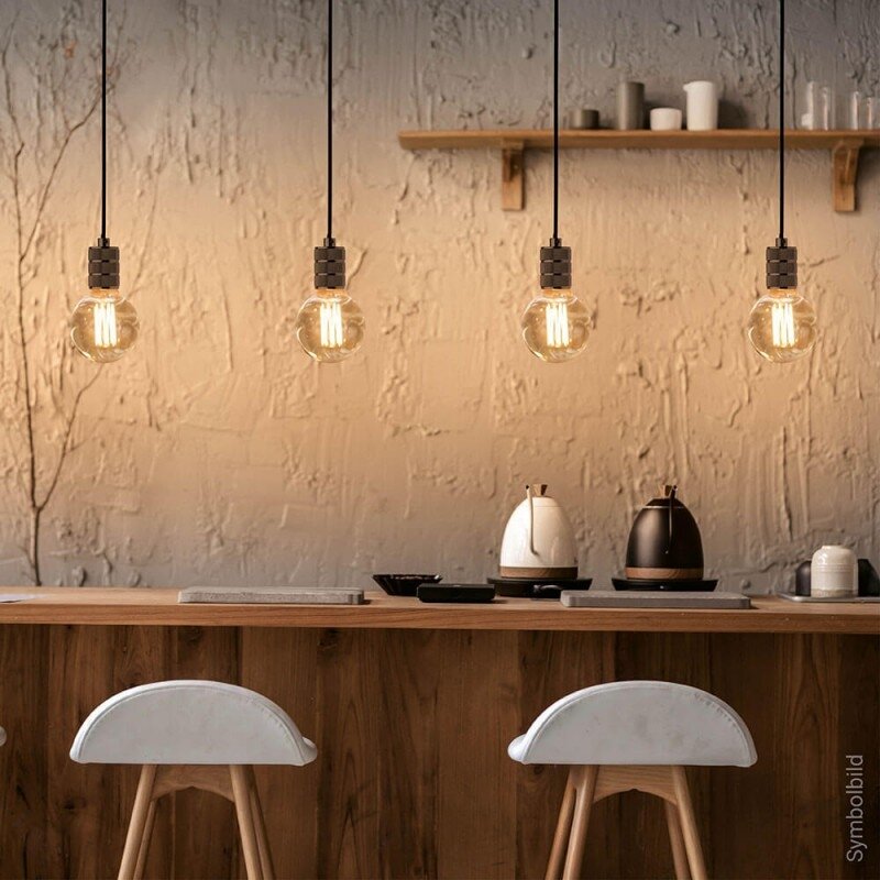 LED lubų lempos laikiklis, chrominis, "pintas" laidas 2