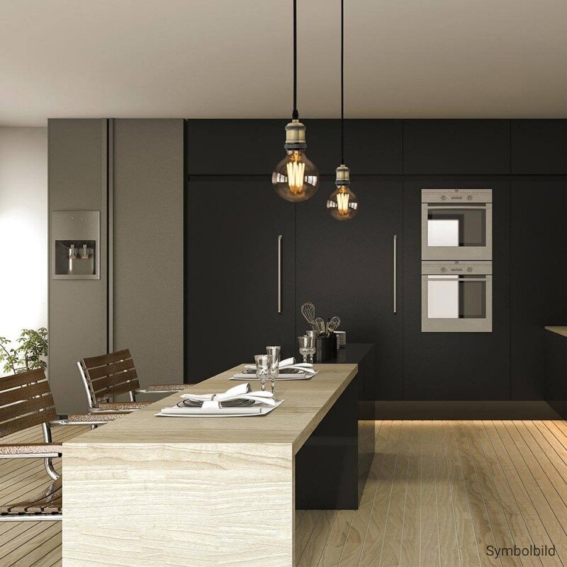 LED Vintage Pendant Light Holder, Inox 1