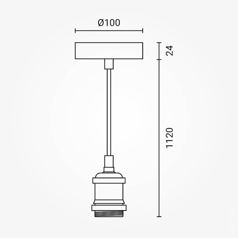 LED Vintage Pendant Light Holder, Inox 2