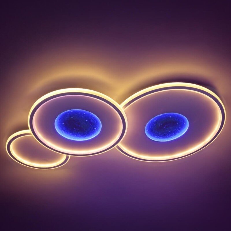 LED lubų šviestuvas, 106W, juodas smėlis, šilta balta šviesa 3