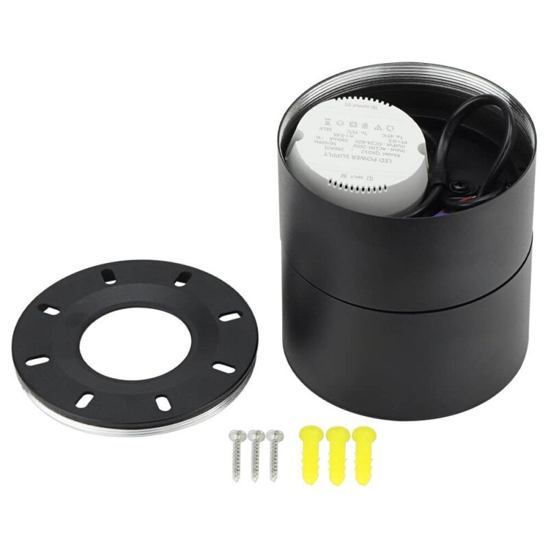 LED Downlight, 12W, Black, Adjustable, Neutral Light 2