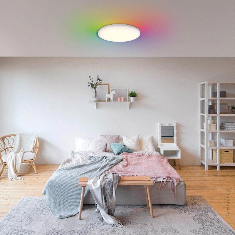 LED Ceiling Light, White Body, 18W, CCT RGB 32W 2