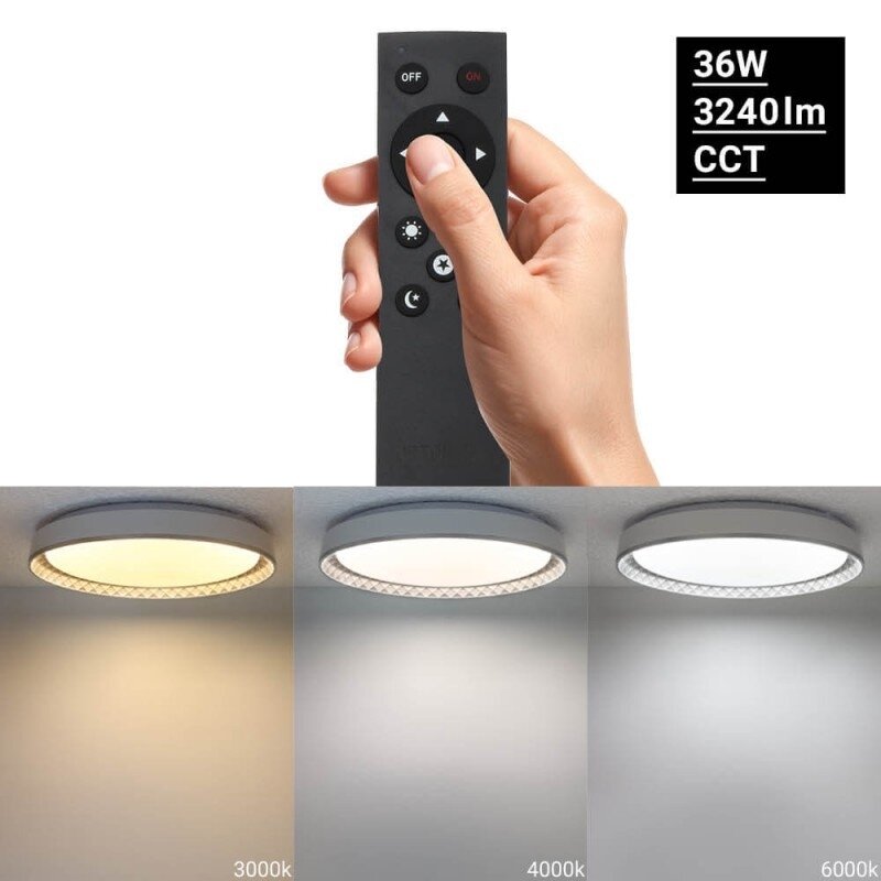 LED lubų šviestuvas, 20W, apvalus, sidabrinis, atmintis, nuotolinis valdymas, CCT šviesa 2 LED lubų šviestuvas, 20W, apvalus, sidabrinis, atmintis, nuotolinis valdymas, CCT šviesa 2