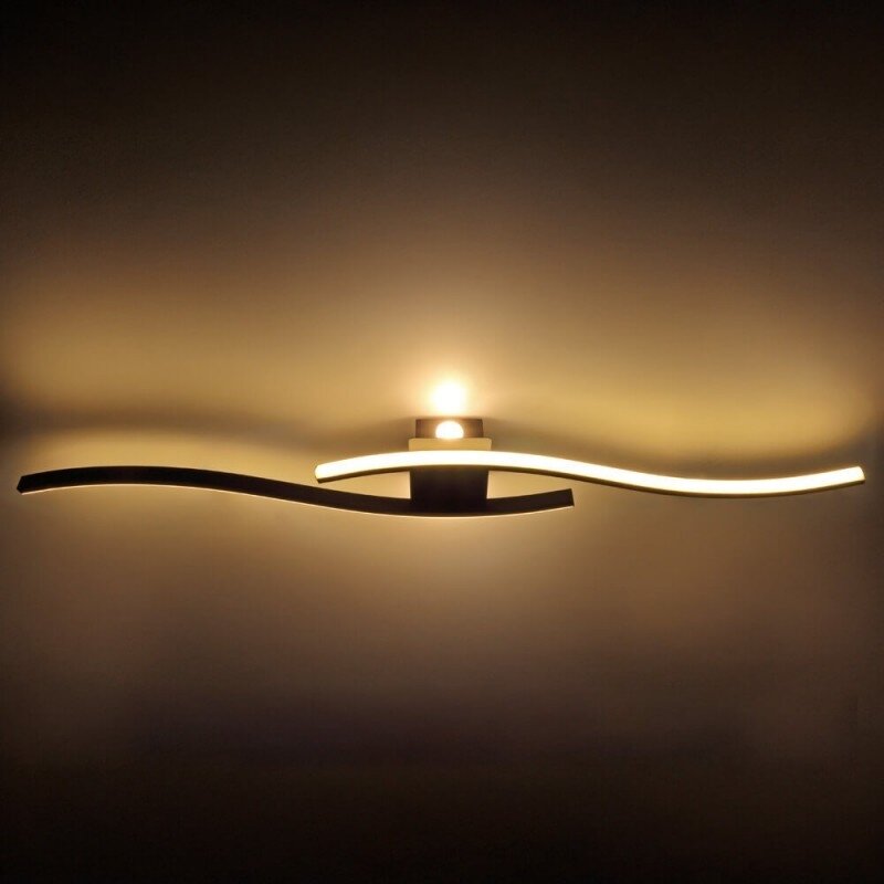 LED lubų šviestuvas, 21W, juodas smėlis, šilta balta šviesa 2