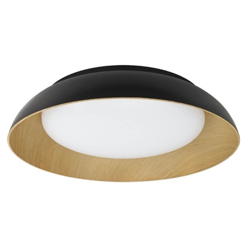LED Ceiling Light, 24W, White/Black/Wood, CCT Light
