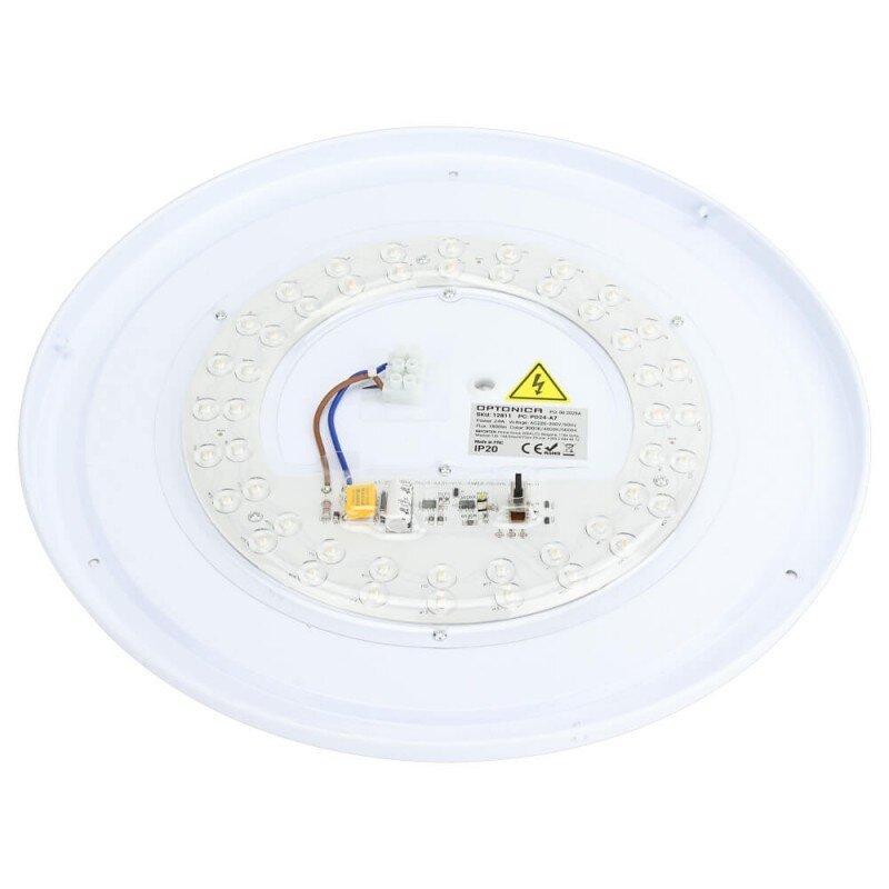 LED Ceiling Light, 24W, White/Wood, CCT Light 1