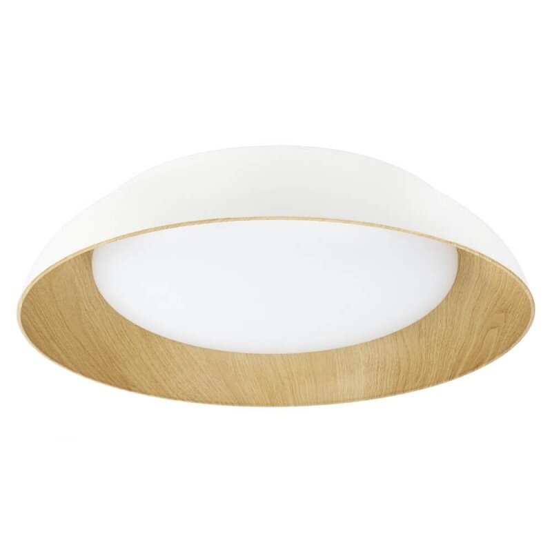 LED Ceiling Light, 24W, White/Wood, CCT Light