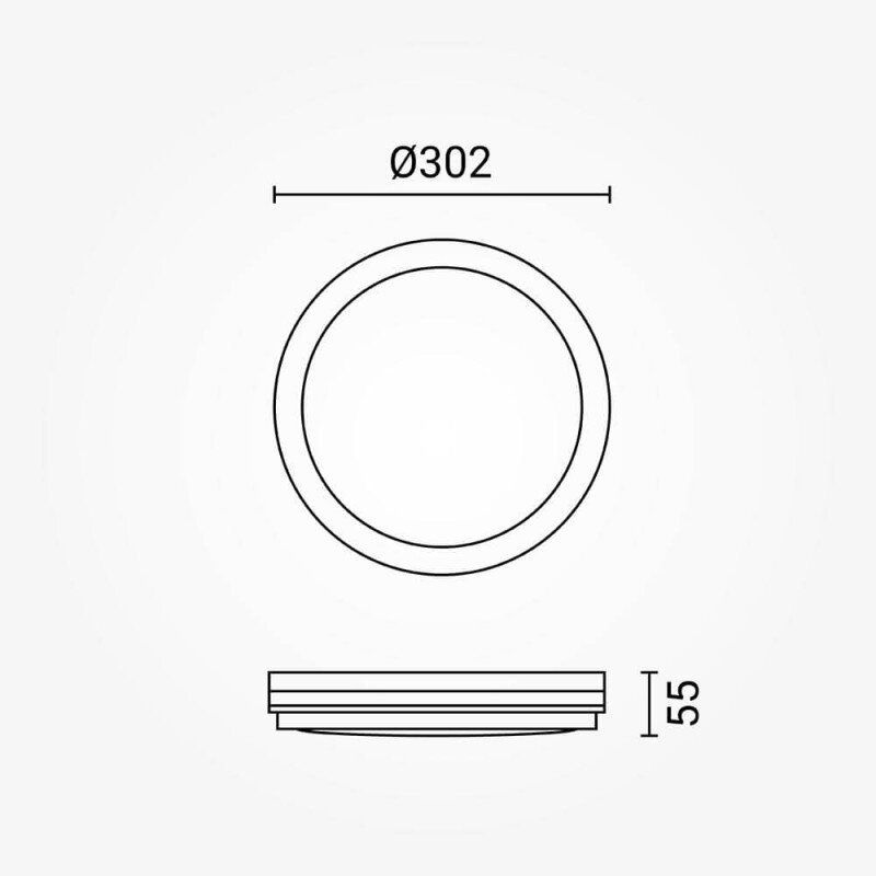 LED Outdoor Ceiling Light, White, 30W, CCT 5