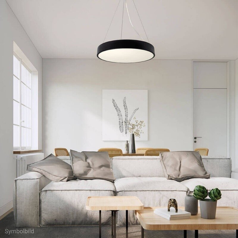 LED lubų šviestuvas, 30W, juodas, neutrali balta šviesa 4 LED lubų šviestuvas, 30W, juodas, neutrali balta šviesa 4