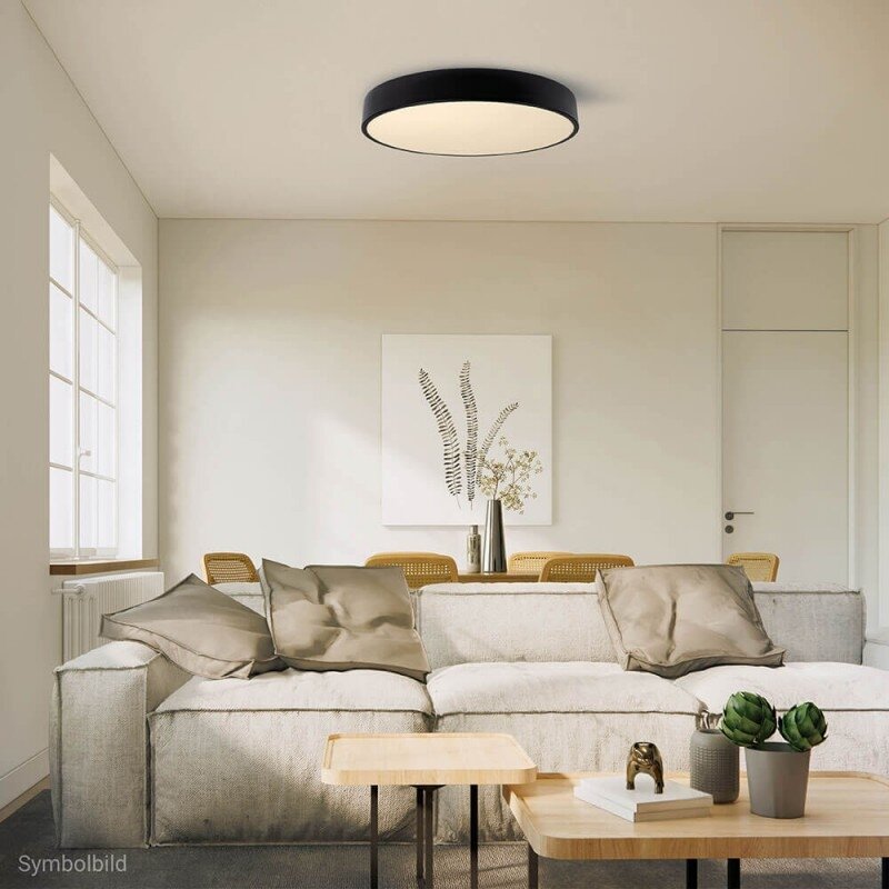 LED lubų šviestuvas, 30W, juodas, šilta balta šviesa 3 LED lubų šviestuvas, 30W, juodas, šilta balta šviesa 3