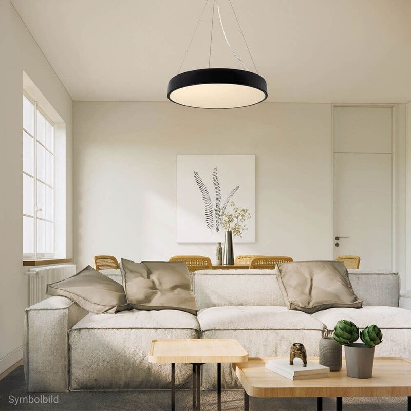 LED lubų šviestuvas, 30W, juodas, šilta balta šviesa 4 LED lubų šviestuvas, 30W, juodas, šilta balta šviesa 4