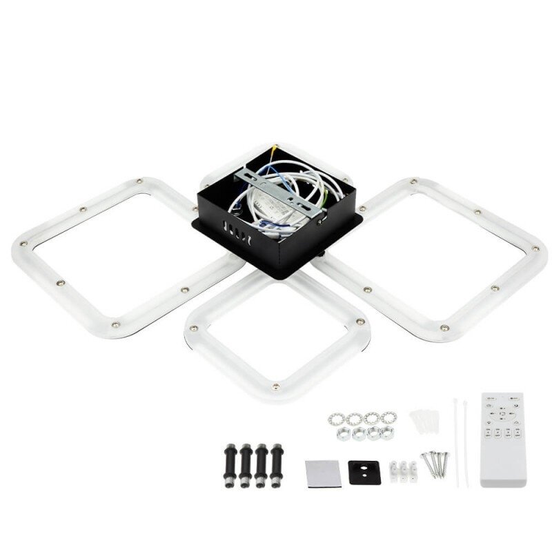 LED lubų šviestuvas, 50W, juodas, dimeriuojamas, nuotolinis valdymas, CCT 1 LED lubų šviestuvas, 50W, juodas, dimeriuojamas, nuotolinis valdymas, CCT 1