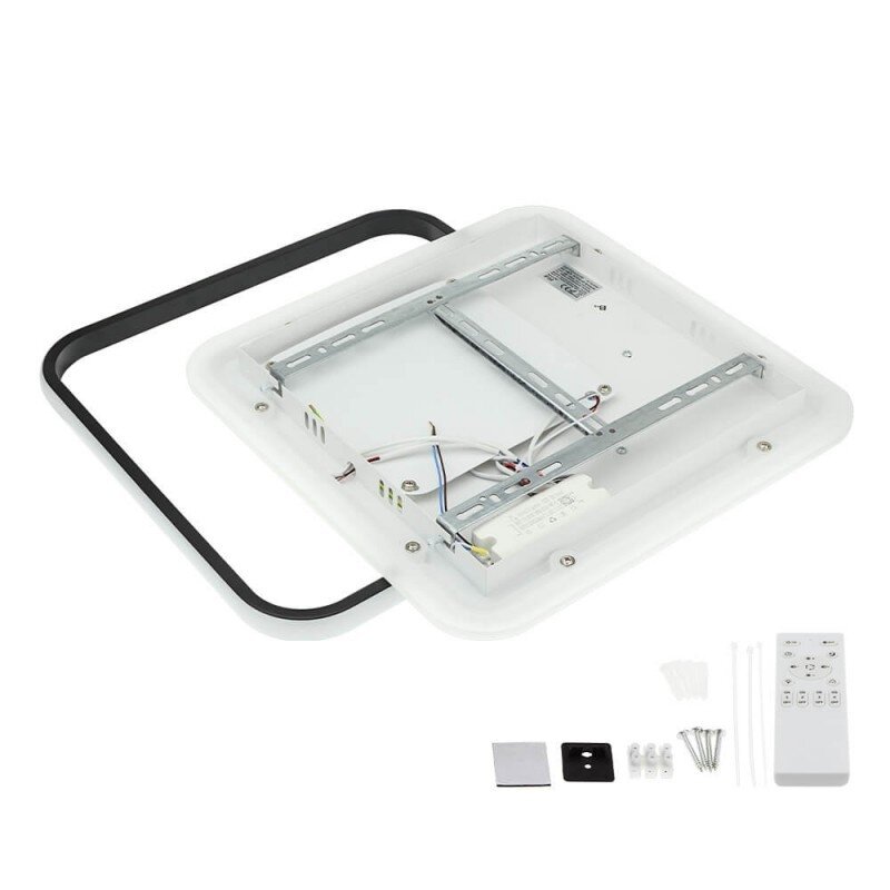 LED Ceiling Lamp, 60W, White/Black, Dimmable, Remote Control, CCT 3