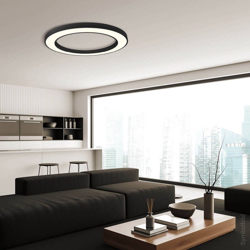 LED lubų šviestuvas, 64W, juodas, apvalus, neutrali balta šviesa 3 LED lubų šviestuvas, 64W, juodas, apvalus, neutrali balta šviesa 3