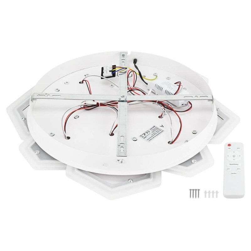 LED Ceiling Light, 68W, White/Grey, CCT Light, Remote Control 5