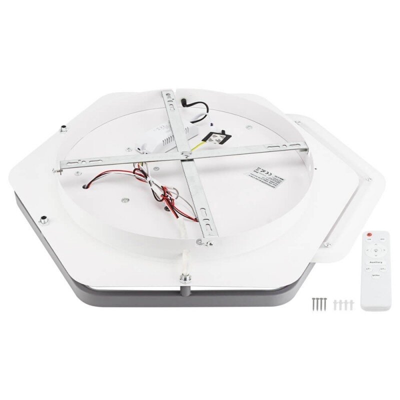 LED Ceiling Light, 84W, White/Grey, CCT Light, Remote Control 5