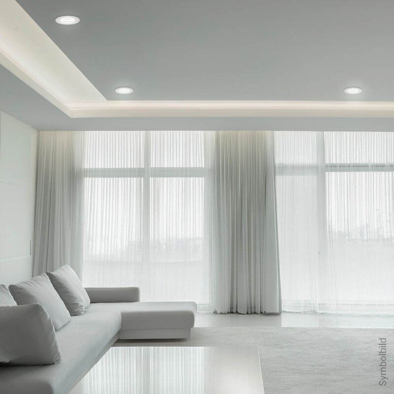 LED lubų šviestuvas, apvalus, gipsinis, be reflektoriaus 5