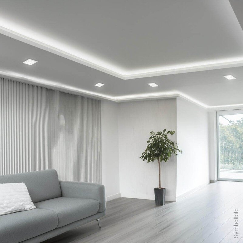LED Ceiling Fitting, Square, Gypsum, Square 5