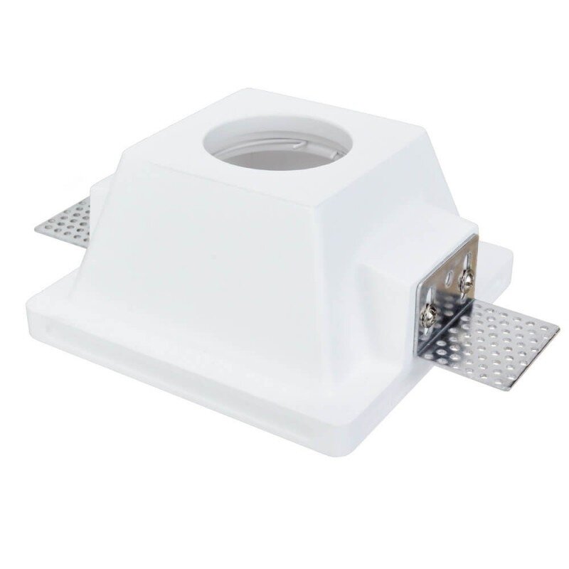 LED lubų šviestuvas, kvadratinis, gipsinis, matinis stiklas, 1 lizdas 3