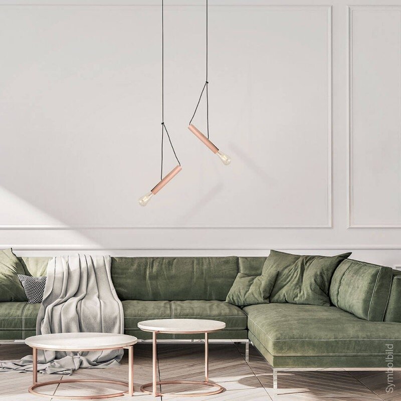 LED Hanging Fixture Fitting, Rose Gold, 400mm 2