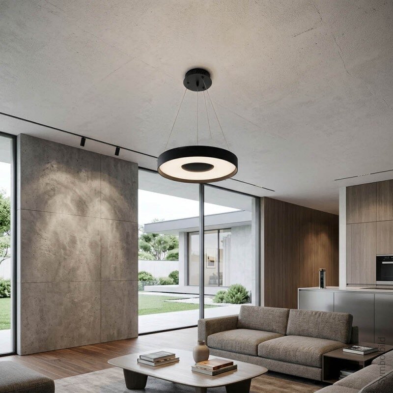 LED lubų šviestuvų tvirtinimo detalės, juodos, šviestuvams kodais 12851-12860 3
